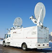 uplink satellite broadcasting truck